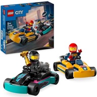 LEGO CITY KARTY A ZÁVODNÍ JAZDCI BLOKOVANÉ AUTÍČKY SÚPRAVA 99 PRVKOV