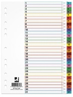 Rozdeľovače A4 1-31 laminované fóliou MYLAR