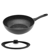 GERLACH GRANITEX WOK 28 CM ILAG + SILIKÓNOVÉ viečko