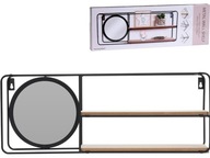Moderná nástenná polica so zrkadlom LOFT - 59 x 20 x 10 cm