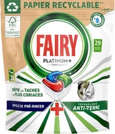 FAIRY Platinum All in 1 kapsule do umývačky riadu 29 kusov PAPIEROVÉ BALENIE