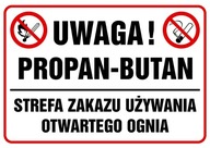 Pozor, propán-bután.Zákaz ohňa NB027DUPN