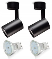 2x Reflektor stropnej lampy Black Spot + GU10 LED