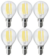 6x LED ŽIAROVKA E14 4W EDISON RETRO GUĽA DEKORATÍVNA