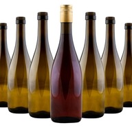 30x bordové sklenené fľaše na mesačné víno 750 ml