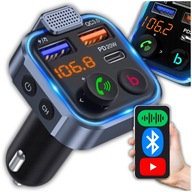 BLUETOOTH FM AUDIO VYSIELAČ USB PD RÝCHLA NABÍJAČKA DO AUTO 12/24V