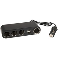 Rozbočovač zásuvky cigaretového zapaľovača x4 12V 24V USB x2