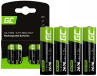 4x BATÉRIE AA R6 GREEN CELL 2600 mAH