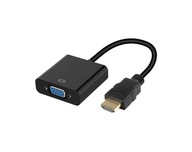 HDMI na VGA + audio stereo video prevodník, čierny