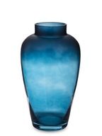 Váza z tieneného modrého skla 25x15cm