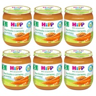 HiPP BIO Mrkva s červenou šošovicou, 6x125g