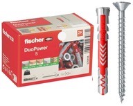 Fischer DUOPOWER hmoždinky 8x65 S hmoždinka so skrutkou 25 ks/bal. 538246