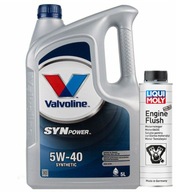 Valvoline SynPower motorový olej 5 l 5W-40 + Liqui Moly Flush 300 ml