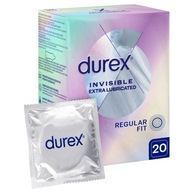 SUPER THIN DUREX INVISIBLE Extra lubrikované kondómy, zvlhčené, 20 ks