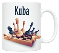 ŠACHOVÝ vejárový hrnček CHESS s menom + kartónová škatuľka