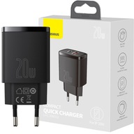 BASEUS USB SIEŤOVÁ NABÍJAČKA USB-C QC 3.0 PD 20W