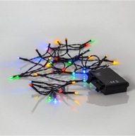 Švédske LED osvetlenie vianočného stromčeka, na batérie, 40 diód