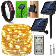 Drôtené lampy 100 LED Solar GARDEN Garland