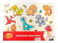 Drevené puzzle dinosaurov