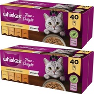 Whiskas Mokré hydinové pochúťky Mix príchutí v želé pre mačky 80x85g