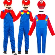 CHLAPČENSKÝ SUPER MARIO BROS OUTFIT JEDNORÁZOVÝ PROM KOSTÝM KLOBÚK fúzy