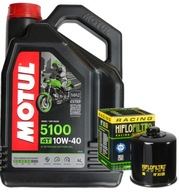 OLEJOVÁ SADA MOTUL 5100 10W40 4L HF303RC RACING Honda KAWASAKI