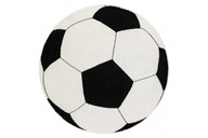 STRIEBORNÝ koberec kruh BALL - čiernobiely 120 cm UEFA