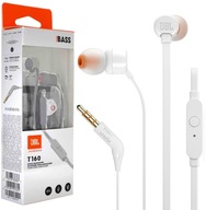 JBL TUNE 160 univerzálne slúchadlá 3,5mm mikrofón White White