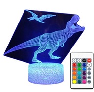 3D LED LAMPA DINOSAUR T-REX + PTERODACTYL DIAĽK