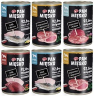 6x400g PAN MEAT Mokré krmivo pre dospelých psov MIX CHUTÍ