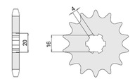 Cht Predné ozubené koleso 416 15 A4250416150