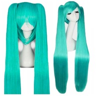 Dlhý tyrkysový cosplay ANIME s parochňou HATSUNE MIKU