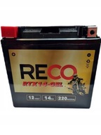 Reco RTX14-GEL YTX14-BS gélová motobatéria 12V 14Ah 220A L+