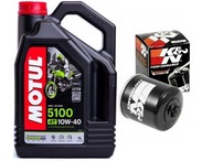 MOTUL OIL 10W40 4T 5100 4L + olejový filter KN 204