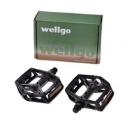 Wellgo alu platformové pedále Black 9/16 383g