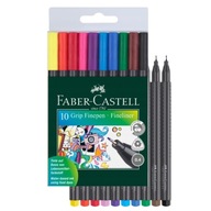 Jemné linky Faber-Castell Grip 10 farieb v puzdre