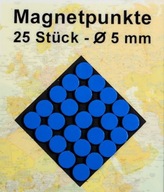 MAGNETY / ZNAČKY NA MAPU 5mm MODRÁ 25 KS