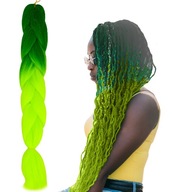 Vrkoče zo syntetických vlasov Dreadlocks Ombre Neon Long for Braid Straight