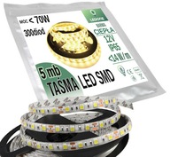 300 LED PÁS 5050 SMD 5m TEPLEJ BIELY Vodotesný