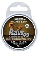 SAVAGE GEAR RAW49 STEELWIRE kábel 10m 0,45mm 16kg