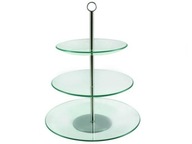 3-POSTUPNÝ okrúhly sklenený tanier LEILA AMBITION 30