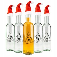 10x FUTURA 250 ML VIANOČNÉ fľaše s vianočnými klobúkmi likérové ​​tinktúry