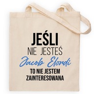 BÉŽOVÁ BAVLNENÁ TAŠKA NÁKUPNÝ SHOPER JACOB ELORDI MOTÍV PRE FAN MIX WZ