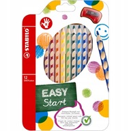 STABILO EASYcolors 12 FAREBNÝCH PRAVORUKÝCH pasteliek