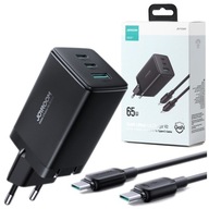 RÝCHLA 65W sieťová nabíjačka GaN 3x USB-C NAPÁJACÍ ZDROJ + USB-C KÁBEL 100W 1,2m