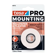 tesa PRO Montážna obojstranná montážna páska na tapety, 1,5m x 19mm