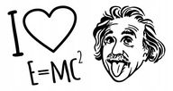 Nálepka na stenu na stenu E=mc2 Albert Einstein