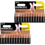 Duracell alkalická batéria Basic AA 2 x 12 ks.