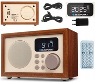 RETRO KUCHYNSKÉ RÁDIO BLAUPUNKT HR5BR HODINY SD USB AUX DIAĽK.