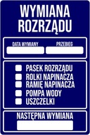 50x Servisné nálepky servisný granát ZMENA ČASU do dielne 9x6 cm